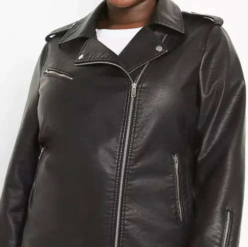 Lane Bryant  Thin Moto Leather Jacket worn 1X Great condition, for 40-65 degrees