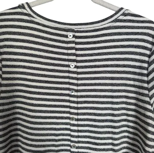 Paraphrase  Women's Sz L 100% Cotton Striped Elbow Sleeve Striped Tunic Dress