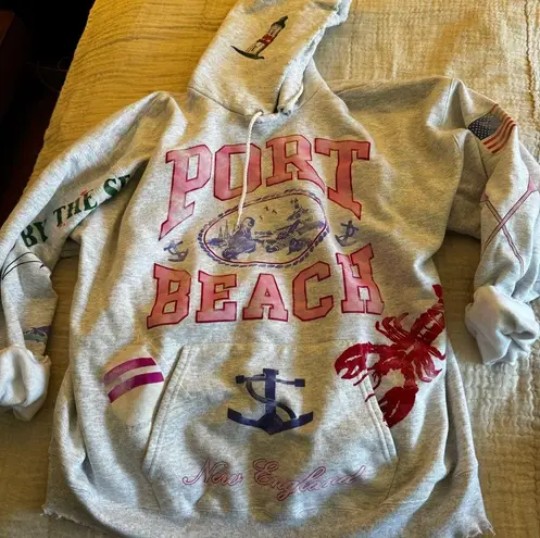 Port Beach Gray Hoodie Size L