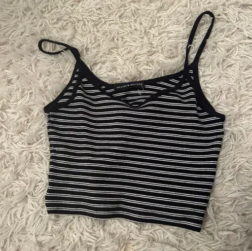 Brandy Melville Brand Melville Navy Blue and white Striped Tank Cami Top