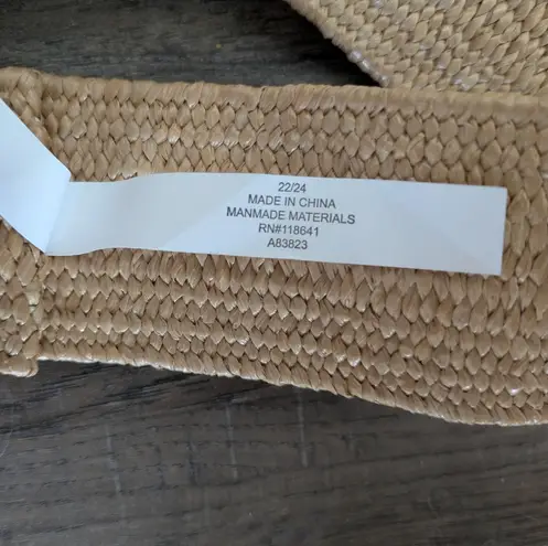 Lane Bryant  Tan Woven Belt with Gold Buckle