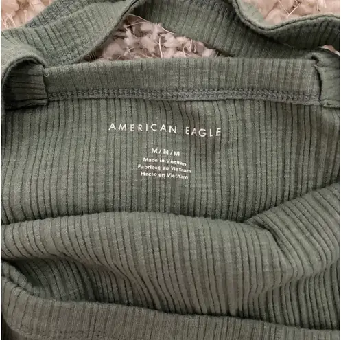 American Eagle Outfitters, green crop top, criss cross back