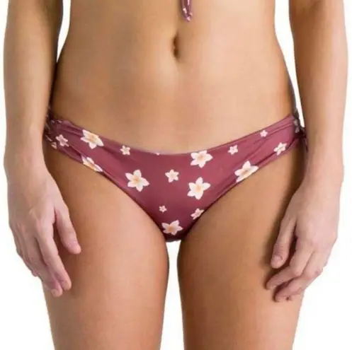 Nirvanic Swim Bikini Umika Bottom in Plumeria Clay (M) Red Size M