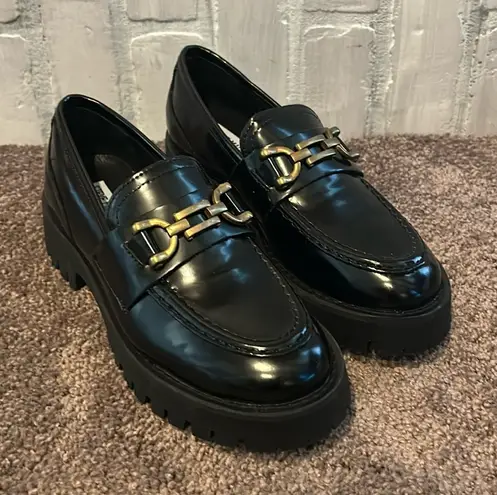 Steve Madden  Lyanna black buckle loafers Y2K style NWOT - Image 1