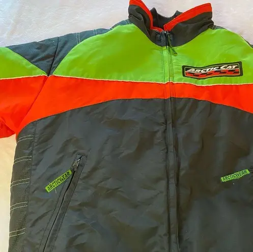 Vintage Arctic Cat Snowmobile Women's ZL Short Jacket Size Large Black