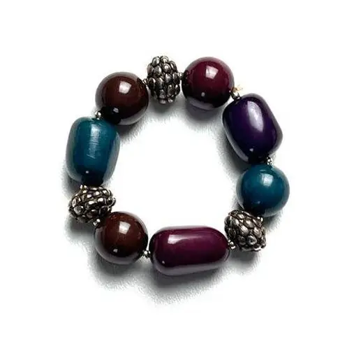 None Women's Fashion Beaded Multi-color Stretchy Band Bracelet