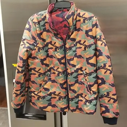 💕MOTHER💕 Two Faced Puffer Jacket Reversible Camo Size L