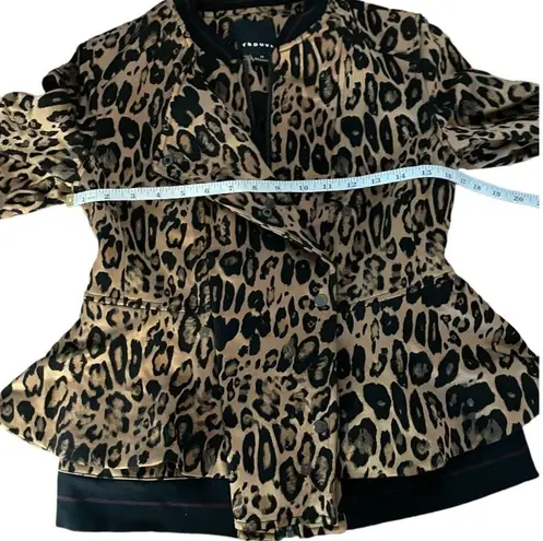 Nordstrom Trouvé  NWT Leopard Print Peplum Bomber Jacket