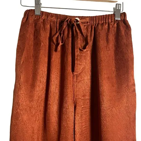 Untitled in Motion Emissus Rust Wide Leg Lounge Pajama Pants Size Medium Orange - Image 4