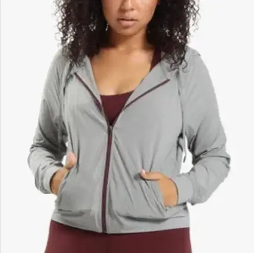 Story by Katy Hearn Heathered Gray Full Zip Jacket Small