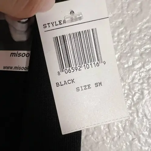 Misook Exclusively Black Acrylic Straight Knit 22” Pencil Skirt Size Small