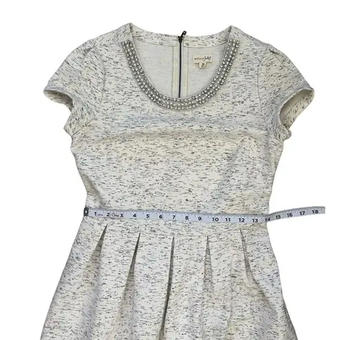 Maison Jules Short-Sleeves A-Line White Dress Size Medium