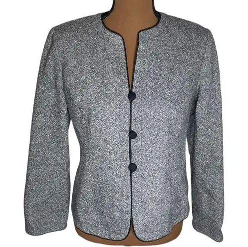 Pendleton vintage wool silk three button piped single breasted blazer size 8P