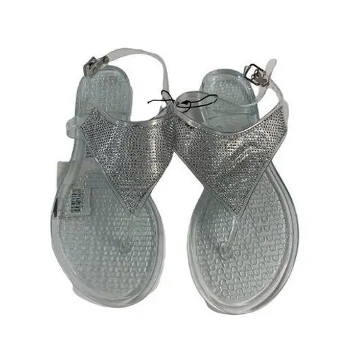 Olivia Miller Women's Clear Ice Thong Sandals