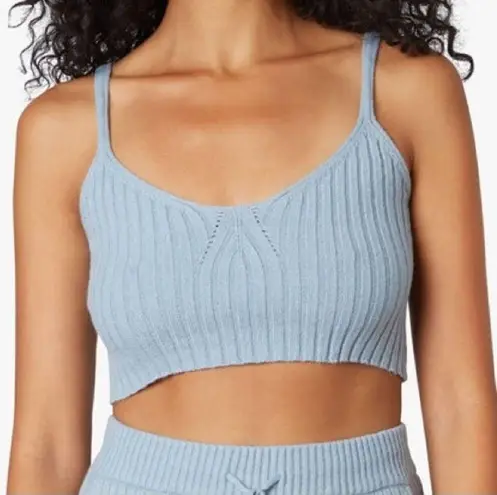 NWT NIA Naomi Sweater Tank Cropped Camisole Dusty Blue Women’s Size Large Lounge