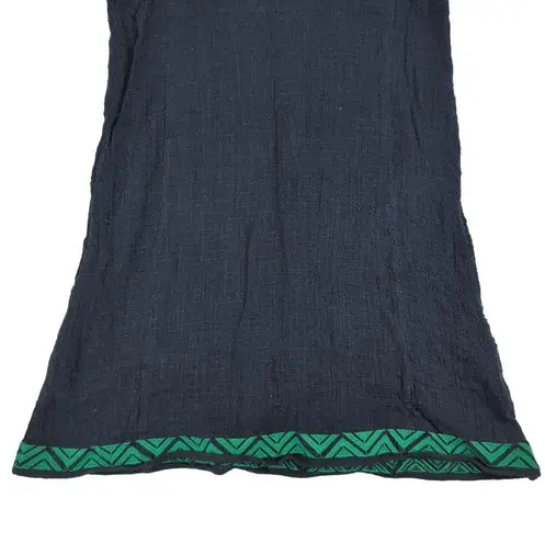 THML  Navy Blue Cotton Sundress Sleeveless Mini Women's XS Embroidery Lightweight