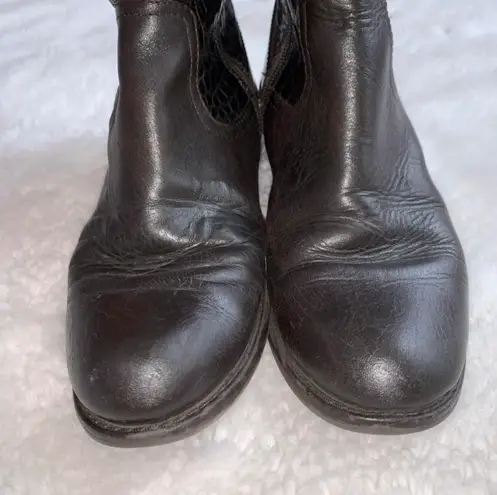 Vince Camuto Dark Brown Snakeskin Leather Knee High Boots