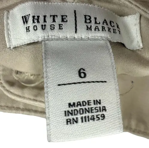 White House | Black Market  Khaki Chino Button Cuffed 4 Pocket Shorts Women’s 6