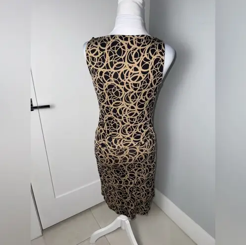 Diane Von Furstenberg Geometric Print Sleeveless Midi Dress/Size 6