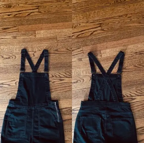 Madewell Black Denim Skinny Overalls in Washed Black Size XS