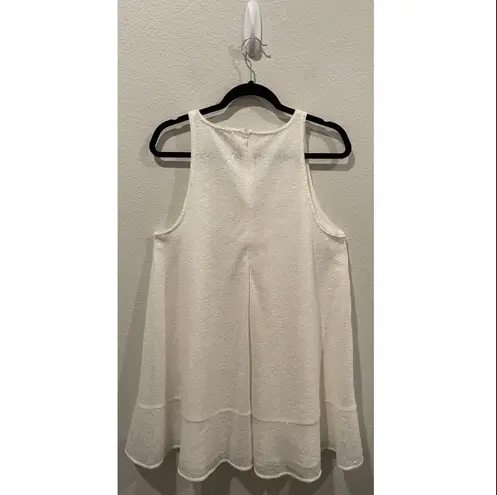 LC Lauren Conrad  Runway Sequin Trapeze Sleeveless Antique White Mini Dress