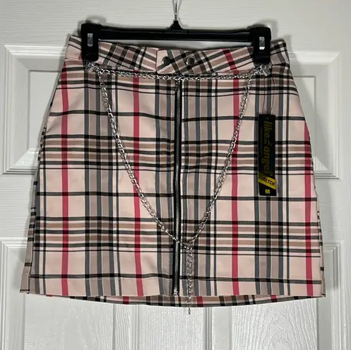 Like an angel Women's Plaid Skirt With Chain Belt Size Medium