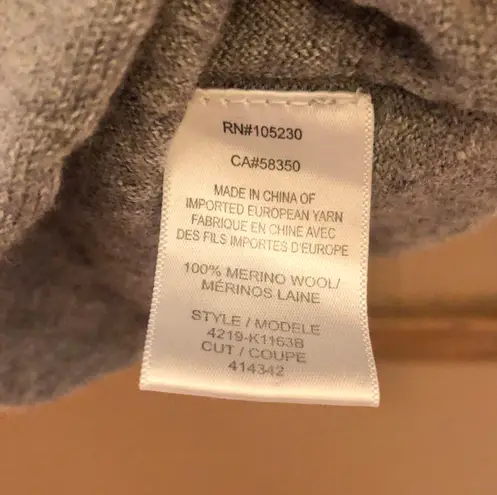 Joie Leticia B Wool Asymmetrical Sweater Grey Small