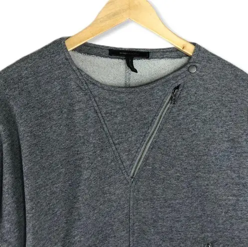 BCBGMAXAZRIA  Tallulah Zipper Mesh Grey Sweatshirt