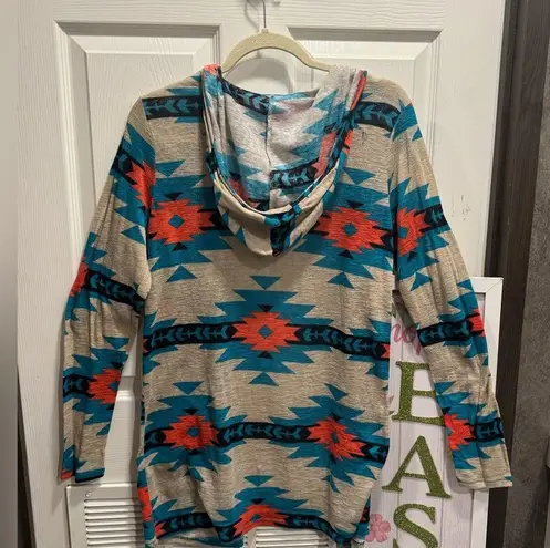Moa Moa Aztec/Tribal Cardigan Size L
