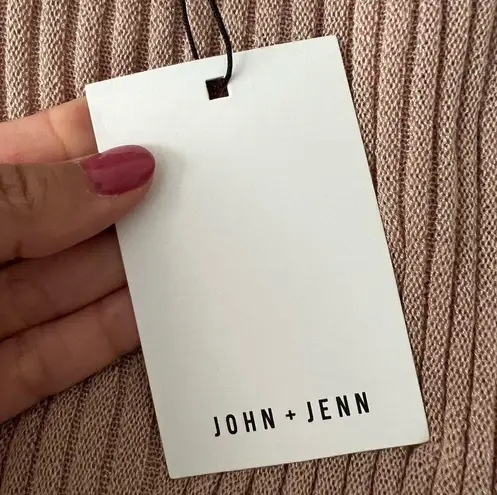 John + Jenn NWT REVOLVE Tai Ribbed Knit Nude Skirt Size Small