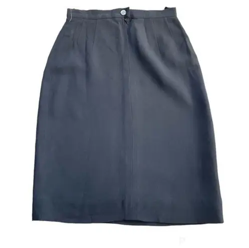 Salvatore Ferragamo Salvatorre Ferragamo black pencil straight skirt with shoe button size …