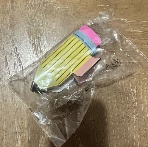 Pencil hair clip claw new in package Yellow