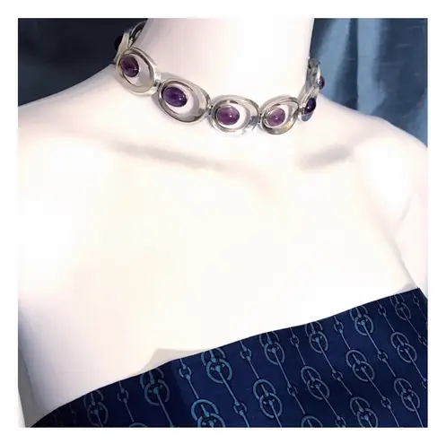 RARE DESIGNER FIDENCIO E. SERRANO STERLING 925 1960’s CHOKER & BRACELET Silver