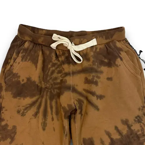 NEW Electric & Rose Cropped Ankle Sweatpants Soft Midweight Brown Tie Dye XS