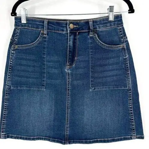 Calvin Klein Jeans NWT  Womens Denim A-Line Skirt Bardot Blue Jean Size 29 medium