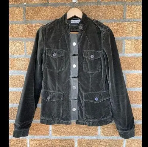 Emporio Armani green velvet military jacket Sz 42