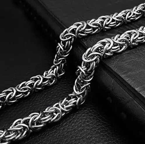 Link Chain Bracelet for Men Women,Streetwear Punk Hip Hop Unisex Bracelet Silver