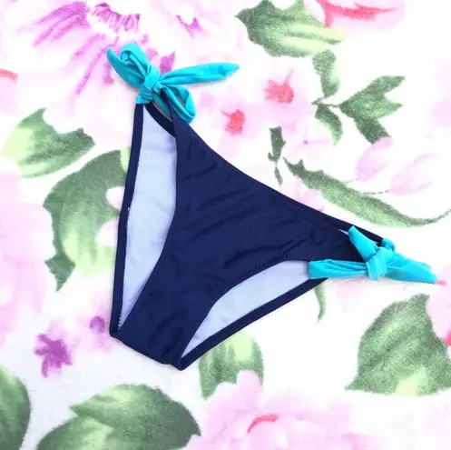 Boutique NEW Teal Blue/Navy Criss Cross Straps Bikini