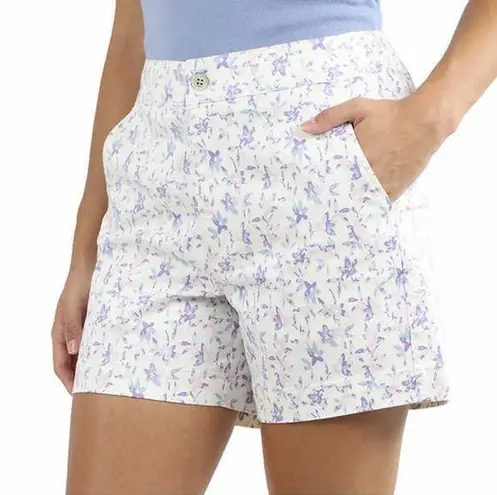 Jachs Girlfriend Jach’s Girlfriend White Floral Chino Shorts