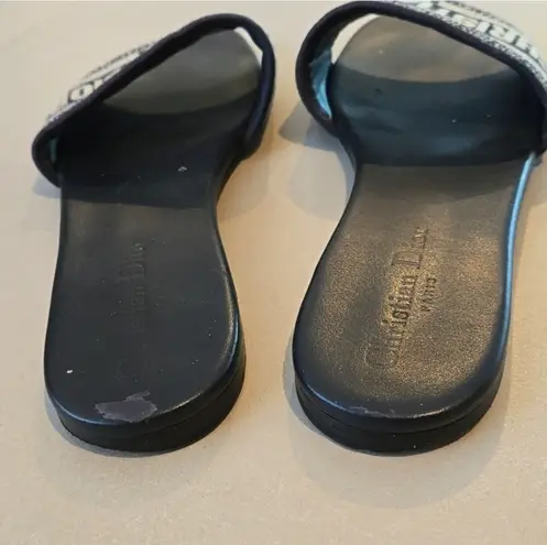 Christian Dior Authentic Dior D way slides Size 39.5 Deep Blue