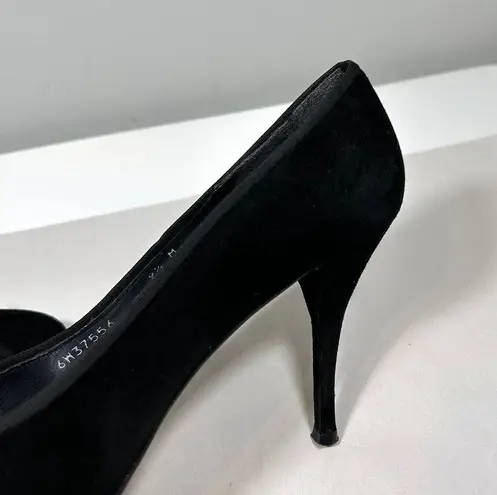 Stuart Weitzman ‎ Suede Bow Accent Pumps Heels Womens 9.5 Black