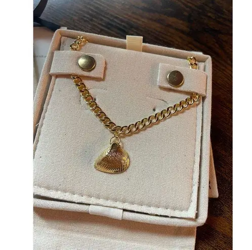 Mayamar Sea Shell Curb Chain Necklace NWT Gold