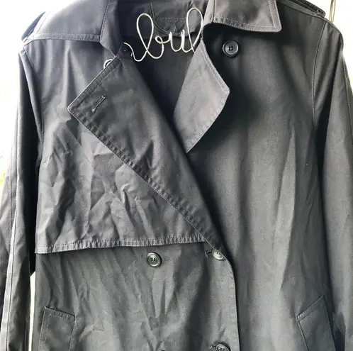 London Fog Black Trench coat 8