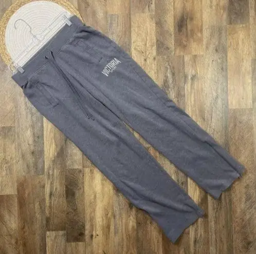 Victoria's Secret  Sport Gray Straight Leg Sweatpants Zip Hem Size Small