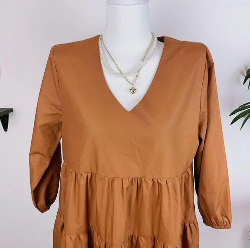 En Saison Reagan Midi Dress in Caramel