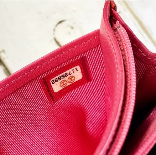 Chanel Pink Croc Stitched Canvas Reissue Wallet thumbnail 4