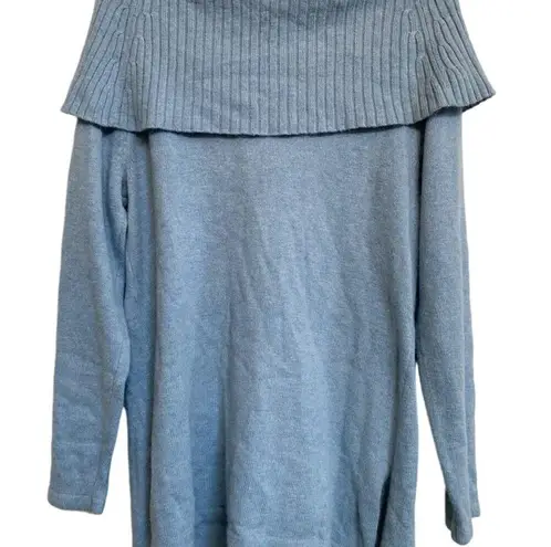 Lane Bryant  Rabbit Hair Cowl Neck Sweater - Light Blue Plus Size 14/16