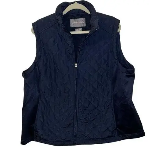 Van Heusen Navy Blue Wind Breaker Design Vest Jacket Women’s Size XXL Coat Style