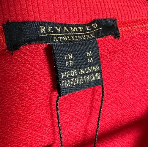 Revamped CLEARANCE! Red Boutique Ruffle Shoulder Crop Sweatshirt Size M NWT