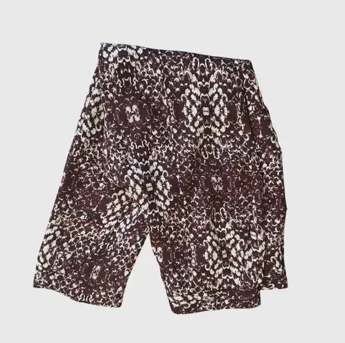 Haute Hippie The Tailored Slim Shady Pants Silk Sz 6 Merlot Snake Print
